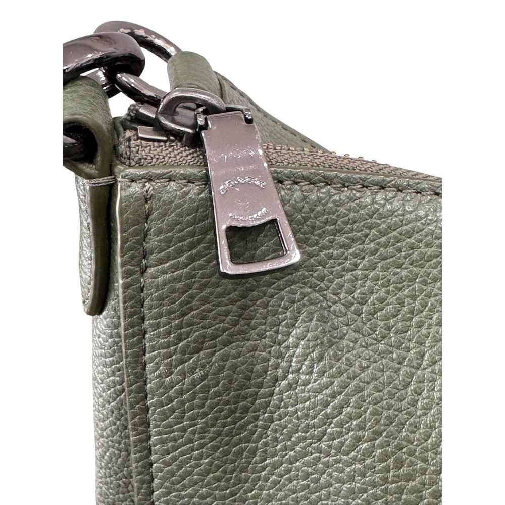 Coach 36762 Olive Pebbled Leather Hobo Crossbody Bag Gunmetal Turnlock Dust Bag - Picture 13 of 16